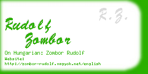 rudolf zombor business card
